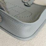 Hermes Evelyne Amazone 16cm Gris Meyer Clemence Leather with Palladium Plated Hardware #RREU-1 - Image 9
