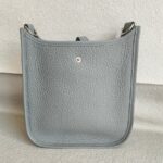 Hermes Evelyne Amazone 16cm Gris Meyer Clemence Leather with Palladium Plated Hardware #RREU-1 - Image 3