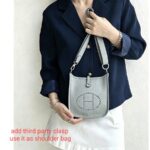 Hermes Evelyne Amazone 16cm Gris Meyer Clemence Leather with Palladium Plated Hardware #RREU-1 - Image 19