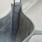 Hermes Evelyne Amazone 16cm Gris Meyer Clemence Leather with Palladium Plated Hardware #RREU-1 - Image 15