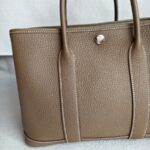Hermes Garden Party 30cm Etoupe Negonda Leather with Palladium Hardware #ROSK-2 - Image 5