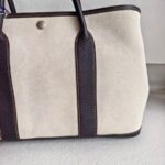 Hermes Garden Party 36cm Brown/Beige Canvas with Leather and Palladium Hardware #ROYR-1 - Image 6