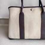 Hermes Garden Party 36cm Brown/Beige Canvas with Leather and Palladium Hardware #ROYR-1 - Image 5