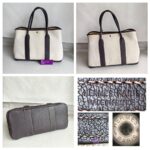 Hermes Garden Party 36cm Brown/Beige Canvas with Leather and Palladium Hardware #ROYR-1 - Image 2