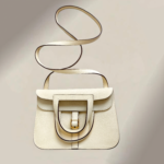 Hermes Hazlan 25 Nata Light Cream Taurillon Clemence Leather with Gold Plated Hardware #ROSE-2