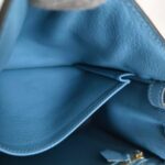 Hermes Kelly Sellier 25cm Blue Epsom Leather with Gold Plated Hardware Bag #ROSE-1 - Image 35