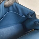 Hermes Kelly Sellier 25cm Blue Epsom Leather with Gold Plated Hardware Bag #ROSE-1 - Image 39