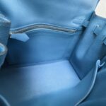 Hermes Kelly Sellier 25cm Blue Epsom Leather with Gold Plated Hardware Bag #ROSE-1 - Image 40
