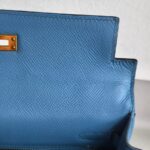 Hermes Kelly Sellier 25cm Blue Epsom Leather with Gold Plated Hardware Bag #ROSE-1 - Image 27