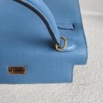 Hermes Kelly Sellier 25cm Blue Epsom Leather with Gold Plated Hardware Bag #ROSE-1 - Image 25