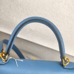 Hermes Kelly Sellier 25cm Blue Epsom Leather with Gold Plated Hardware Bag #ROSE-1 - Image 21