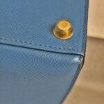Hermes Kelly Sellier 25cm Blue Epsom Leather with Gold Plated Hardware Bag #ROSE-1 - Image 15