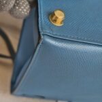 Hermes Kelly Sellier 25cm Blue Epsom Leather with Gold Plated Hardware Bag #ROSE-1 - Image 14