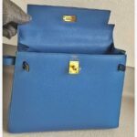 Hermes Kelly Sellier 25cm Blue Epsom Leather with Gold Plated Hardware Bag #ROSE-1 - Image 28