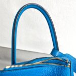 Hermes Lindy 30CM Blue Clemence Leather with Palladium-plated Hardware #ROOR-1 - Image 16