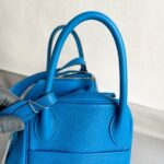 Hermes Lindy 30CM Blue Clemence Leather with Palladium-plated Hardware #ROOR-1 - Image 13