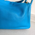 Hermes Lindy 30CM Blue Clemence Leather with Palladium-plated Hardware #ROOR-1 - Image 8