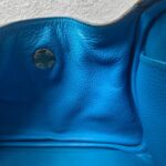 Hermes Lindy 30CM Blue Clemence Leather with Palladium-plated Hardware #ROOR-1 - Image 32