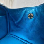 Hermes Lindy 30CM Blue Clemence Leather with Palladium-plated Hardware #ROOR-1 - Image 31