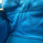 Hermes Lindy 30CM Blue Clemence Leather with Palladium-plated Hardware #ROOR-1 - Image 33