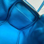 Hermes Lindy 30CM Blue Clemence Leather with Palladium-plated Hardware #ROOR-1 - Image 27