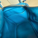Hermes Lindy 30CM Blue Clemence Leather with Palladium-plated Hardware #ROOR-1 - Image 26
