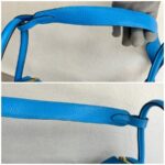 Hermes Lindy 30CM Blue Clemence Leather with Palladium-plated Hardware #ROOR-1 - Image 20