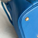 Hermes Vintage Bolide 31cm Blue Ardennes Leather with Gold-plated Hardware #ROOR-2 - Image 13