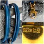 Hermes Vintage Bolide 31cm Blue Ardennes Leather with Gold-plated Hardware #ROOR-2 - Image 24
