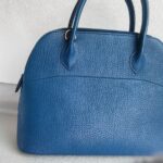 Hermes Vintage Bolide 31cm Blue Ardennes Leather with Gold-plated Hardware #ROOR-2 - Image 5