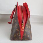 LV Alma B'N'B Brown Monogram Coated Canvas with Red Leather and Gold Hardware #RREE-1 - Image 7
