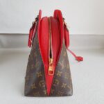 LV Alma B'N'B Brown Monogram Coated Canvas with Red Leather and Gold Hardware #RREE-1 - Image 8