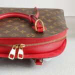 LV Alma B'N'B Brown Monogram Coated Canvas with Red Leather and Gold Hardware #RREE-1 - Image 11