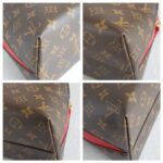 LV Alma B'N'B Brown Monogram Coated Canvas with Red Leather and Gold Hardware #RREE-1 - Image 14