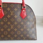 LV Alma B'N'B Brown Monogram Coated Canvas with Red Leather and Gold Hardware #RREE-1 - Image 6