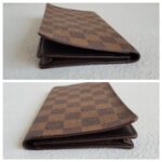 LV Bi-fold Long Wallet Damier Ebene Coated Canvas with Leather and Gold Hardware #ROOY-2 - Image 8