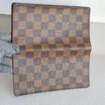 LV Bi-fold Long Wallet Damier Ebene Coated Canvas with Leather and Gold Hardware #ROOY-2 - Image 2