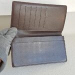 LV Bi-fold Long Wallet Damier Ebene Coated Canvas with Leather and Gold Hardware #ROOY-2 - Image 3