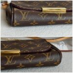 LV Favorite PM Brown Monogram Coated Canvas with Leather and Gold Hardware #ROTT-2 - Image 9