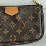 LV Multi Pochette Accessoires Brown Monogram Coated Canvas with Leather and Gold Hardware #RTRU-2 - Image 4