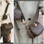 LV Multi Pochette Accessoires Brown Monogram Coated Canvas with Leather and Gold Hardware #RTRU-2 - Image 52