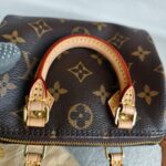LV Nano Speedy M61252 Brown Monogram Coated Canvas with Leather and Gold Hardware #ROTT-1 - Image 15