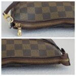 LV Pochette Accessoires Brown Damier Ebene Coated Canvas with Leather and Gold Hardware #RTKO-2 - Image 8