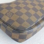 LV Pochette Accessoires Brown Damier Ebene Coated Canvas with Leather and Gold Hardware #RTKO-2 - Image 11