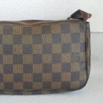 LV Pochette Accessoires Brown Damier Ebene Coated Canvas with Leather and Gold Hardware #RTKO-2 - Image 4