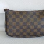 LV Pochette Accessoires Brown Damier Ebene Coated Canvas with Leather and Gold Hardware #RTKO-2 - Image 5