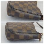 LV Pochette Accessoires Brown Damier Ebene Coated Canvas with Leather and Gold Hardware #RTKO-2 - Image 7