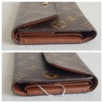 LV Vintage Sarah Wallet Brown Monogram Coated Canvas with Leather and Gold Hardware #ROYY-3 - Image 7