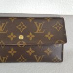 LV Vintage Sarah Wallet Brown Monogram Coated Canvas with Leather and Gold Hardware #ROYY-3 - Image 4