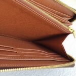 LV Zippy Wallet Brown Monogram Coated Canvas with Leather and Gold Hardware #ROOU-1 - Image 18